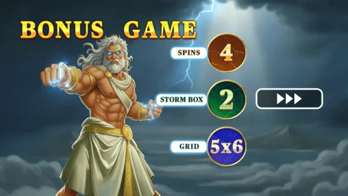 Pots of Power: Zeus - kibővített 5×6-os rács a Hold & Win funkcióban Lightning Frames-szel