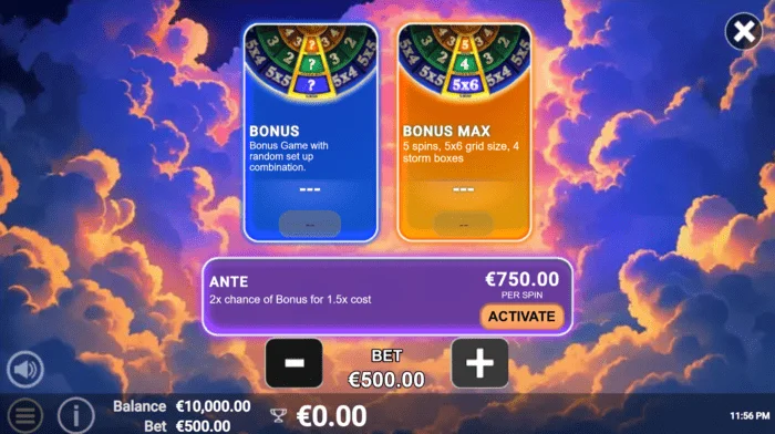 Pots of Power: Zeus - bónuszválasztás a keréken 27 konfigurációból